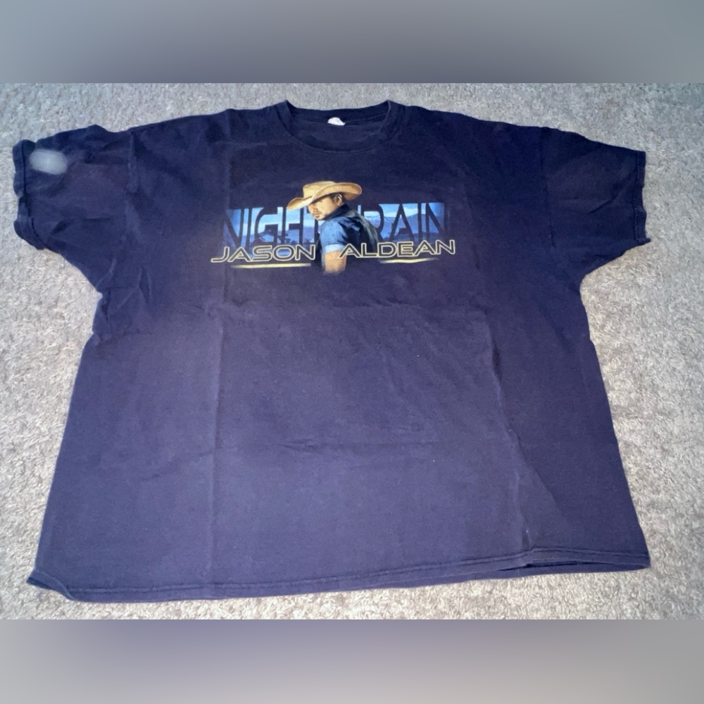 Jason Aldean Night Train Navy Blue T-Shirt